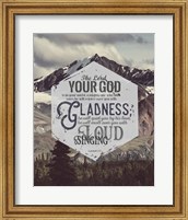 Zephaniah 3:17 The Lord Your God (Mountains) Fine Art Print