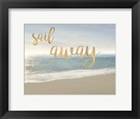 Beach Sail Away Framed Print