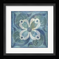 Patinaed Tile V Framed Print