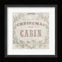 Cabin Christmas IV Framed Print