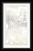 Gold Foil City Map Boston- Metallic Foil Fine Art Print