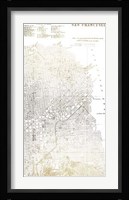 Gold Foil City Map San Francisco- Metallic Foil Fine Art Print