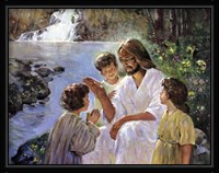 Christ And The Children Fine Art Print