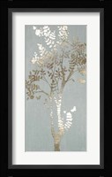 Sage Silhouette II - Metallic Foil Framed Print