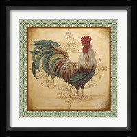 Cockadoodledoo - Green Border Fine Art Print