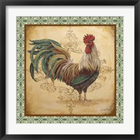 Cockadoodledoo - Green Border Fine Art Print