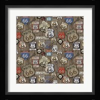 Route 66 on Wood Framed Print