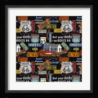 Route 66 -  Black I Framed Print