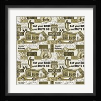 Route 66 - Gold Fine Art Print