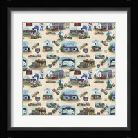 Route 66 Landmarks I Framed Print
