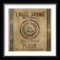 Cake Flour Burlap Bagf Framed Print