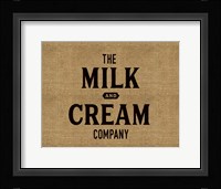 Milk Cream Company Burlap Fine Art Print
