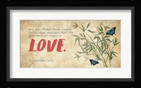 1 Corinthians 13:13 Faith, Hope and Love (Butterflies) Fine Art Print