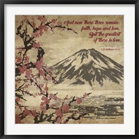 1 Corinthians 13:13 Faith, Hope and Love (Japanese) Fine Art Print