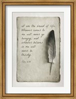 John 6:35 I am the Bread of Life (Gray) Fine Art Print