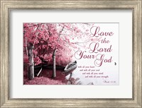 Mark 12:30 Love the Lord Your God (Pink) Fine Art Print