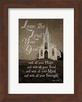 Mark 12:30 Love the Lord Your God (Church) Fine Art Print