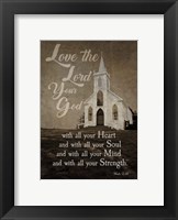 Mark 12:30 Love the Lord Your God (Church) Fine Art Print