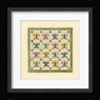 Butterfly Patchwork Framed Print