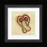 Red Flowering Sandals Framed Print