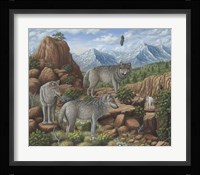 Scouting the Horizon - Grey Wolves Fine Art Print