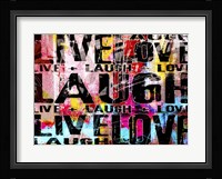 Live Love Laugh Landscape Framed Print
