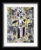 Robot Graffiti Color Framed Print