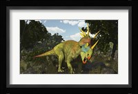 Styracosaurus, A Horned Dinosaur Of The Late Cretaceous Fine Art Print