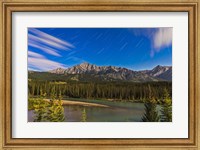 Star trails above the Front Ranges in Banff National Park, Alberta, Canada Fine Art Print