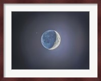 Crescent moon with Earthshine Fine Art Print