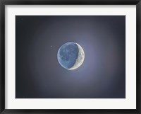 Crescent moon with Earthshine Fine Art Print