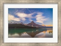 Space Station over Mt Chephren in Banff National Park, Canada Fine Art Print