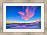 Sunset colors over White Sands National Monument, New Mexico Fine Art Print