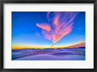 Sunset colors over White Sands National Monument, New Mexico Fine Art Print