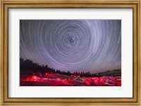 Circumpolar star trails above the Table Mountain Star Party Fine Art Print