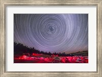 Circumpolar star trails above the Table Mountain Star Party Fine Art Print
