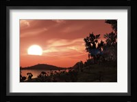 View from the surface of Earth-like exoplanet Gliese 581c Fine Art Print