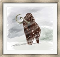 Mammuthus Primigenius walking through a Blizzard Fine Art Print
