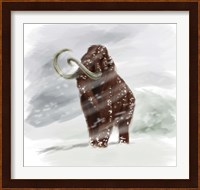 Mammuthus Primigenius walking through a Blizzard Fine Art Print