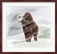 Mammuthus Primigenius walking through a Blizzard Fine Art Print