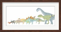 Various Dinosaurs and their Comparative Sizes Fine Art Print
