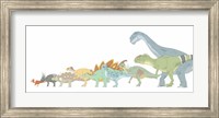 Various Dinosaurs and their Comparative Sizes Fine Art Print
