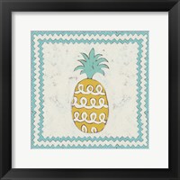 Pineapple Vacation IV Framed Print