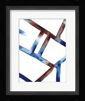 Blue & Red Chutes I Framed Print