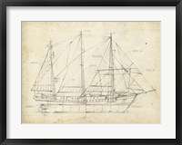Sailboat Blueprint II Fine Art Print