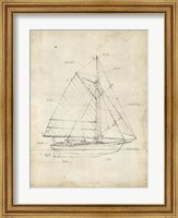 Sailboat Blueprint III Fine Art Print