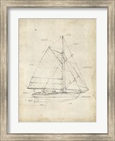 Sailboat Blueprint III Fine Art Print