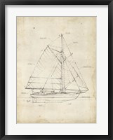 Sailboat Blueprint III Fine Art Print