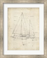 Sailboat Blueprint IV Fine Art Print