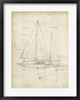 Sailboat Blueprint IV Fine Art Print